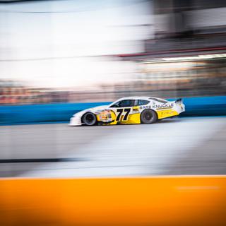 Race car with BKFC branding